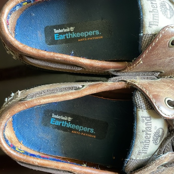Timberland Earthkeepers Anti-Fatigue Men’s Brown Leather Stitching Loafers Sz 9 - Picture 3 of 7